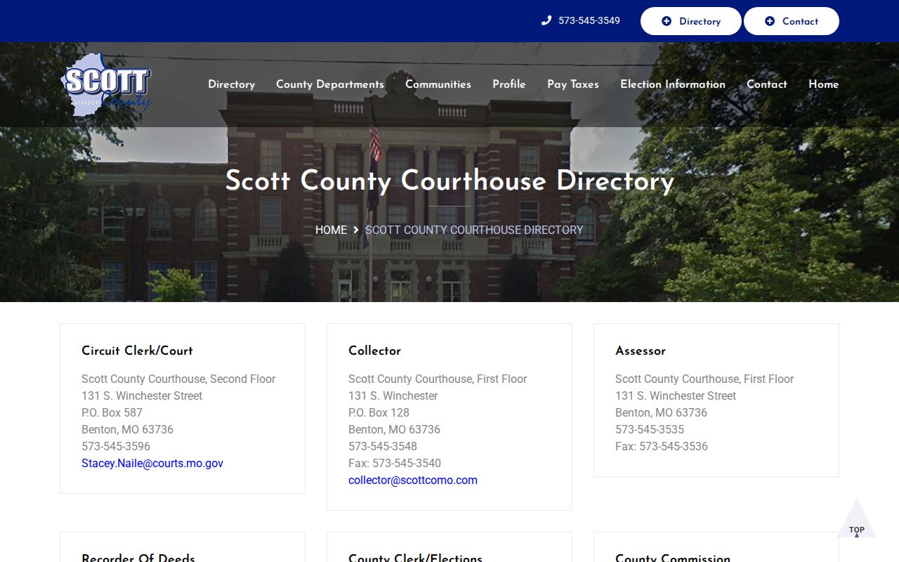 Scott County court docket office directory source
