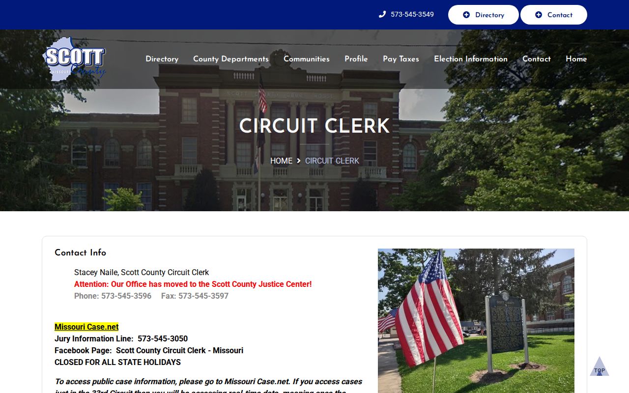 Scott County court docket Circuit Clerk source