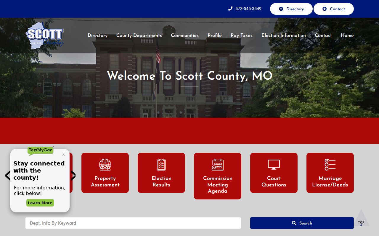 Scott County court docket county government source
