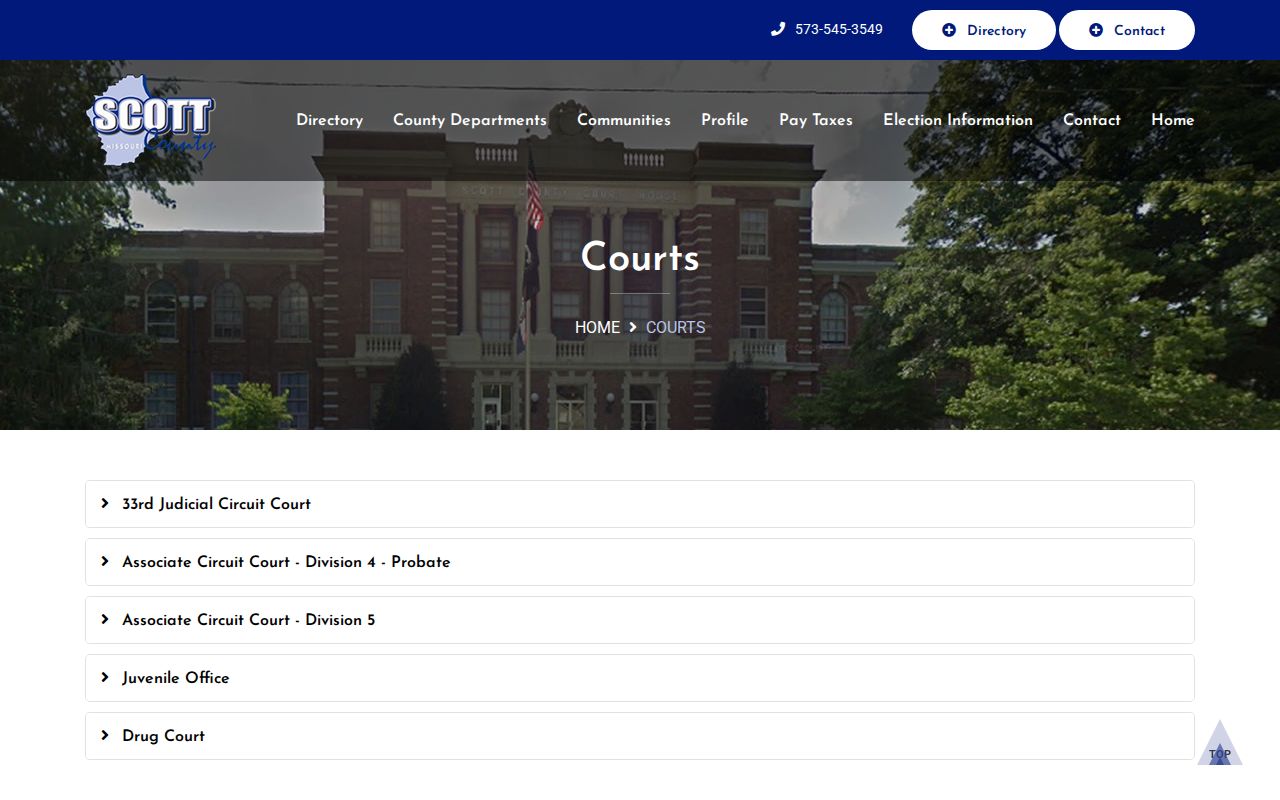 Scott County court docket judicial offices source